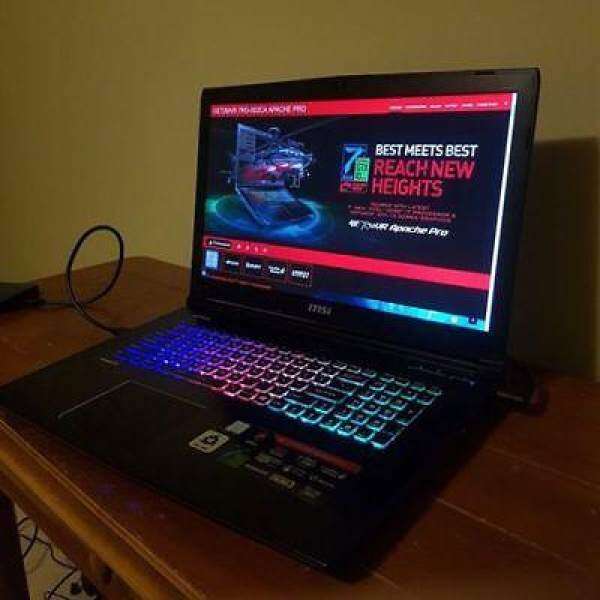 MSI GE72MVR 7RG 17.3 FHD i7-7700HQ 16GB 1TB +256GB GTX1070 W10 Gaming Laptop Malaysia
