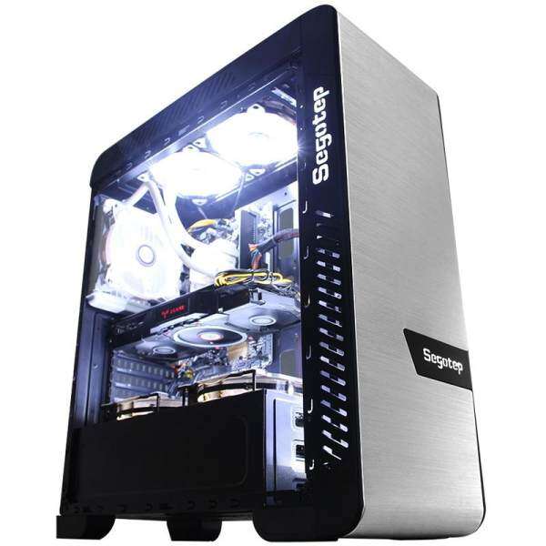 SEGOTEP EOS TEMPERED GLASS WITH 2 BLUE LED FANS SILVER Malaysia