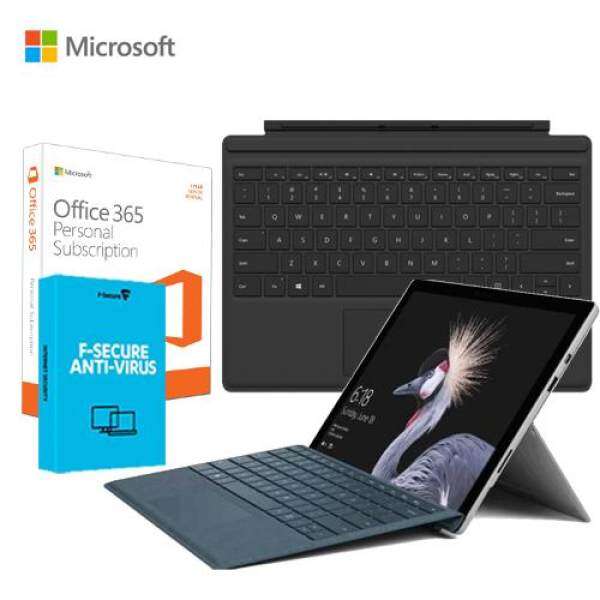 NEW Microsoft Surface Pro-CoreM3 4G/128GB+ Surface Pro Type Cover(Black)+ Microsoft Office 365 Personal+ F-Secure EndPoint Protection Malaysia