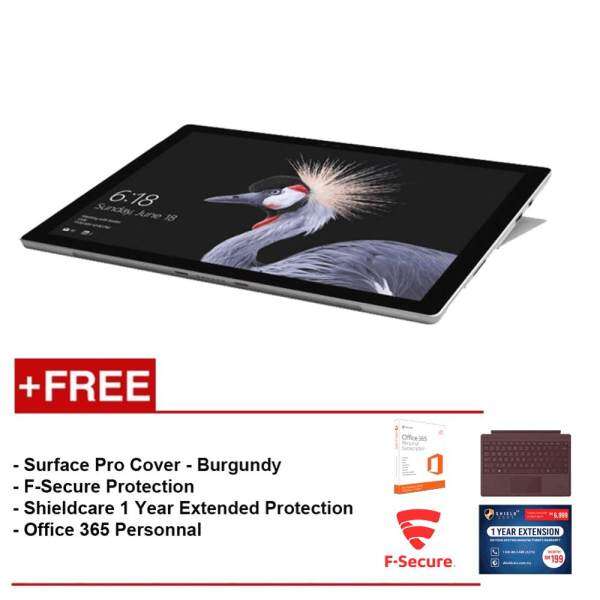 NEW Microsoft Surface Pro - Core i5 8G/256GB Free Surface Pro Type Cover (Burgundy) + Shieldcare 1 Year Extended Warranty + F-Secure EndPoint Protection + Office 365 Personal Malaysia