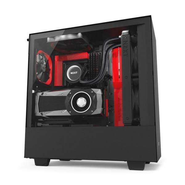 NZXT H500I Mid Tower ATX Case Black & Red Malaysia