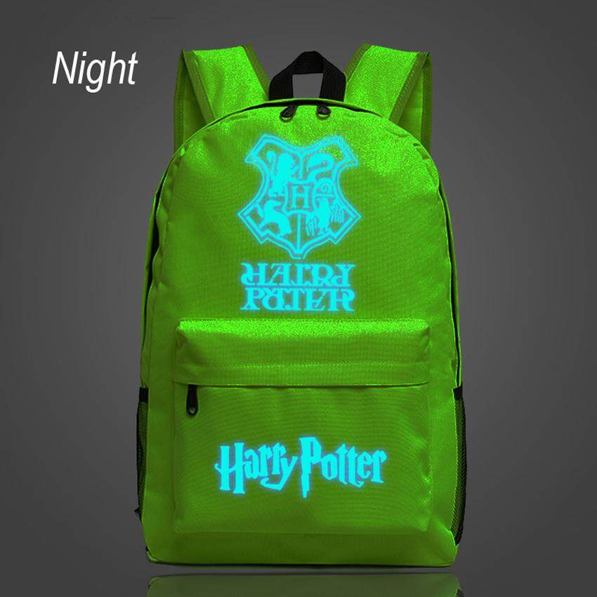 Luminous Harry กระเป๋าพอตเตอร์น้ำวิทยาลัยกระเป๋านักเรียนกระเป๋าสะพายบ่ากระเป๋าถุงคอมพิวเตอร์ผู้ชายและผู้หญิง unisex