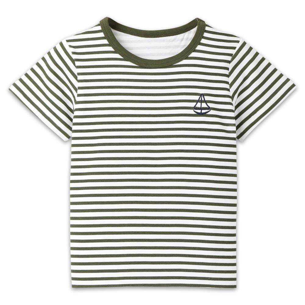 Yhystore เด็กทารกเด็กผู้หญิงเด็กผู้ชายลายเรือเสื้อยืดพิมพ์ลายเสื้อ TEE