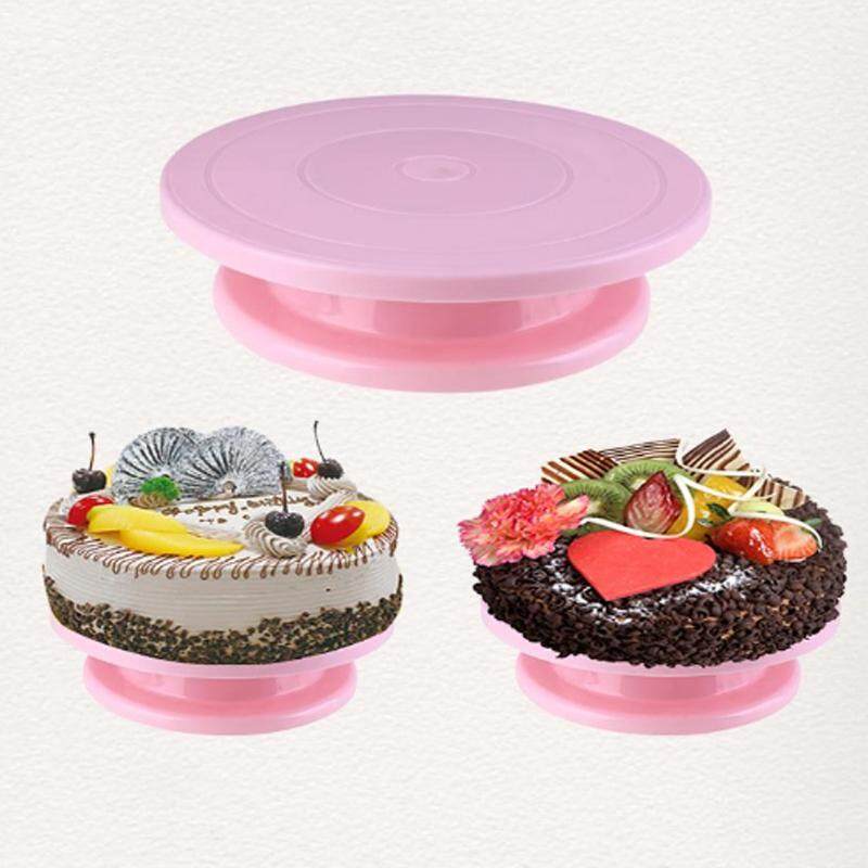 DIY Rotating Revolving Cake Decorating Stand Plate Birthday Wedding Cake Turntable Baking Tools