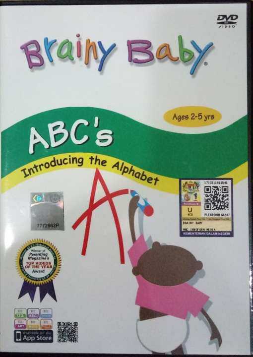 brainy baby abc"s age 2-5 yrs dvd