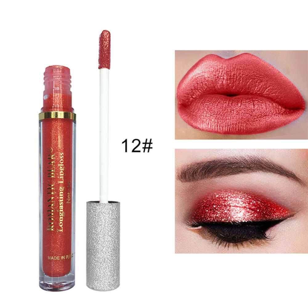 Qooiu ROMANTICBEAR 12 สี Diamond Shine Serie Lipgloss อายแชโดว์ 2 In 1 Glitter Pigment Lipgloss LIPS Eyes Qooiu ROMANTICBEAR 12 สี Diamond Shine Serie Lipgloss อายแชโดว์ 2 In 1 Glitter Pigment Lipgloss LIPS Eyes