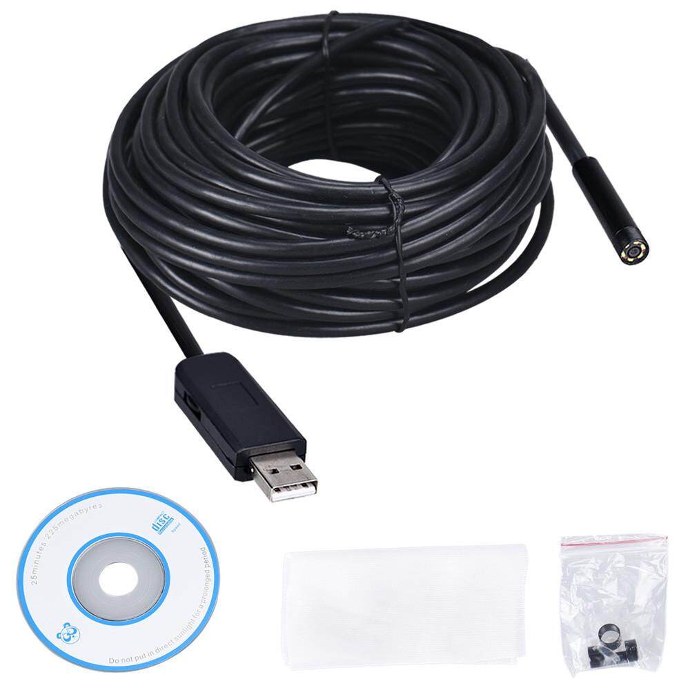 Malloryshop 15 M 6LED USB กล้องเอนโดสโคปแบบกันน้ำ Borescope งูกล้องตรวจความสะอาดฟัน