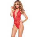 Yuero Sexy Fashion Women Deep V-neck Halter One Piece Bodysuit Lace Lingerie + eye mask 2
