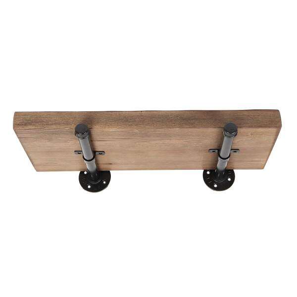 24Inches Deep Industrial Floating Shelf, Rustic Shelf, Pipe Shelf