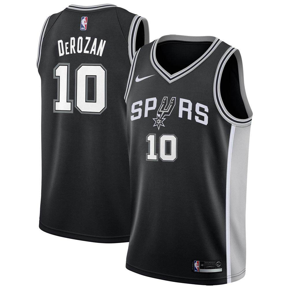 NBA San Antonio Spurs DeMar DeRozan Number 10 Swingman Jersey Basketball Clothes For Man Breathable Adult High Quality Icon Edition Black Int S NBA San Antonio Spurs DeMar DeRozan Number 10 Swingman Jersey Basketball Clothes For Man Breathable Adult High Quality Icon Edition Black Int S