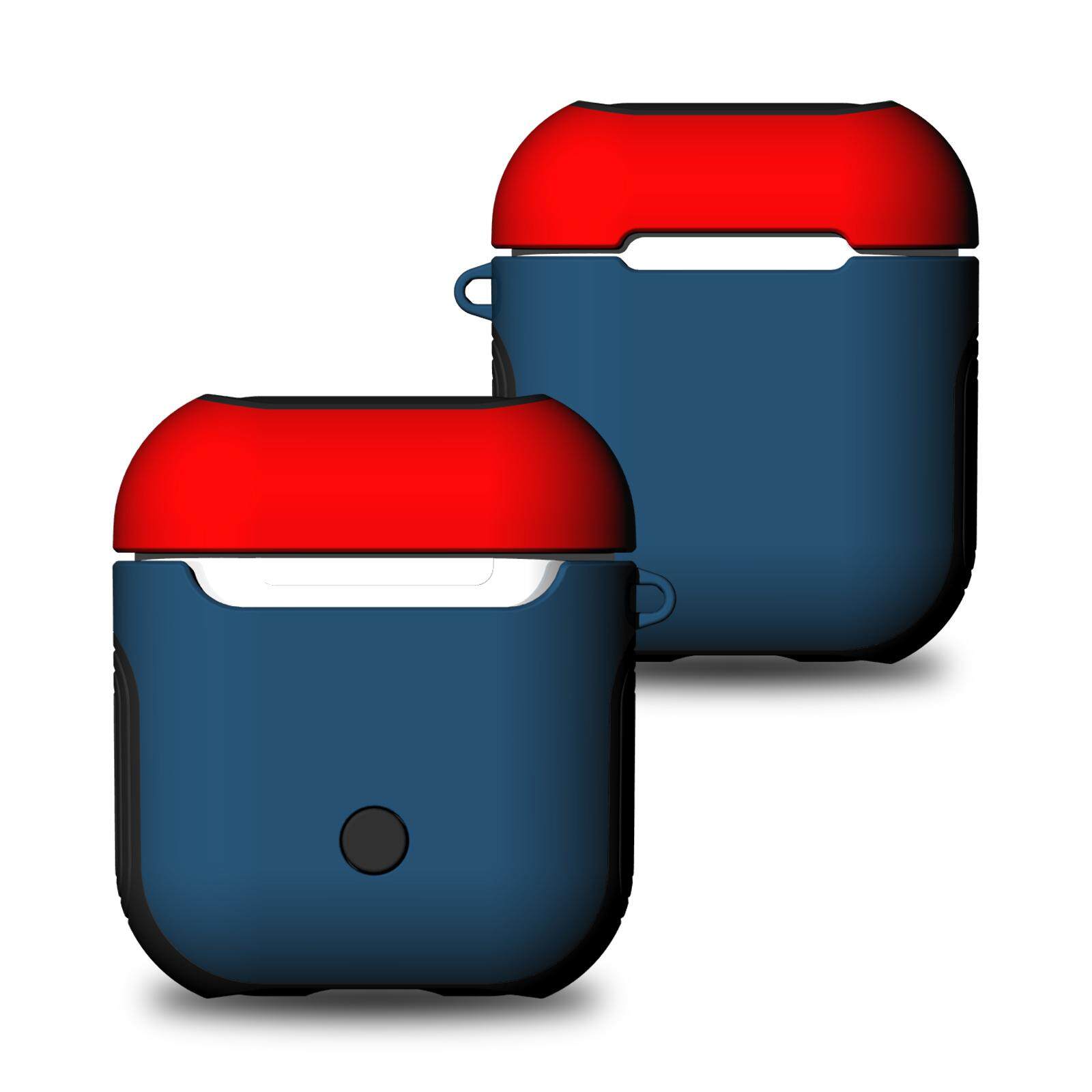 กันน้ำ TPU + PC เคสปิดป้องกันสำหรับ Apple AirPods ชุดหูฟังบลูทูธชาร์จเคส กันน้ำ TPU + PC เคสปิดป้องกันสำหรับ Apple AirPods ชุดหูฟังบลูทูธชาร์จเคส