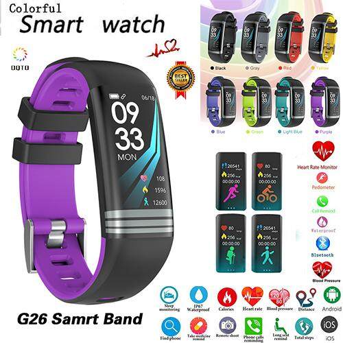 G26 เครื่องมือติดตามการออกกำลังกายอัจฉริยะสร้อยข้อมือหน้าจอสี IP67 กันน้ำโหมดกีฬาหลาย (เจ็ดสีชนิด) G26 เครื่องมือติดตามการออกกำลังกายอัจฉริยะสร้อยข้อมือหน้าจอสี IP67 กันน้ำโหมดกีฬาหลาย (เจ็ดสีชนิด)