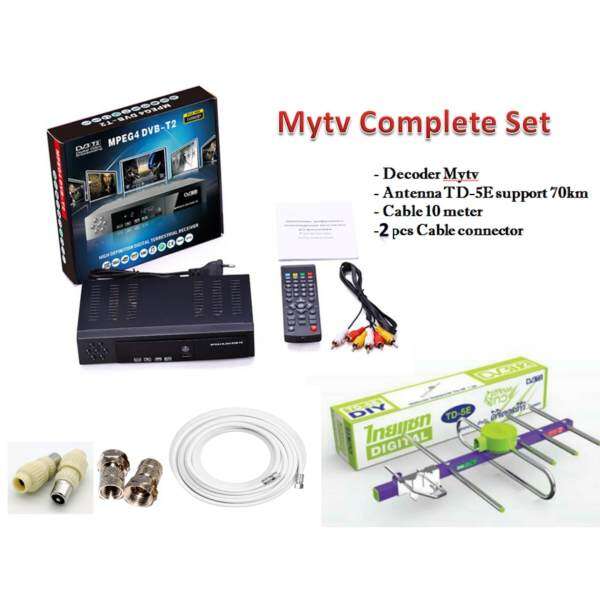 Mytv Full Complete Set ( Decoder + Antenna + Cable ) Malaysia