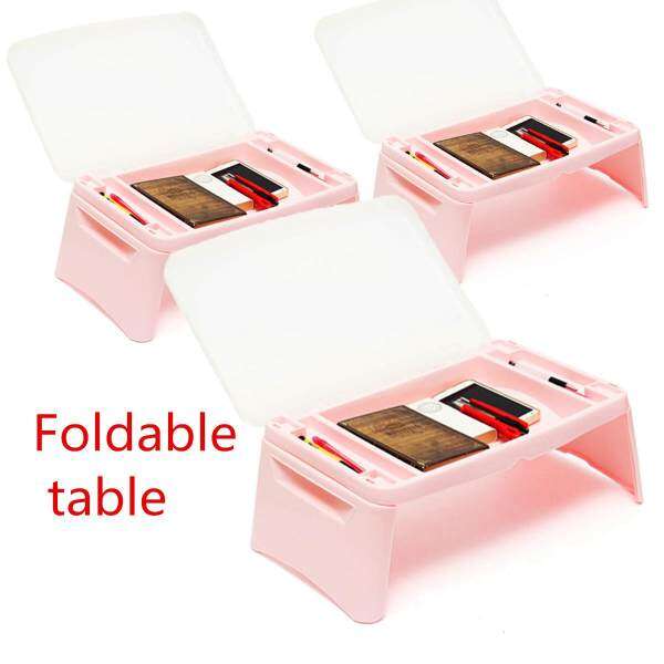 Kids Portable Folding Storage Laptop Travel Lap Desk With Storage Compartments