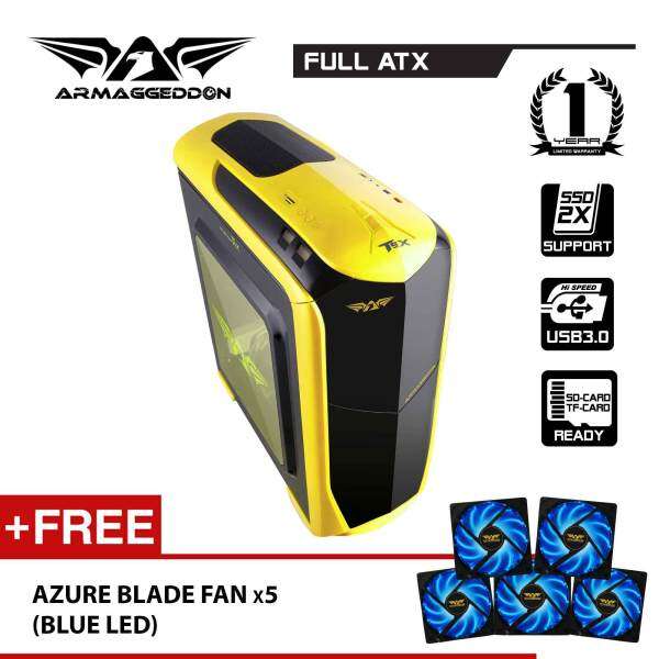 Zetatron T9X Full ATX Gaming PC Chassis Free Fan (x5) By Armaggeddon Malaysia