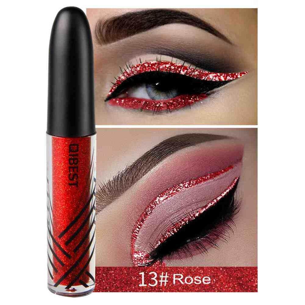 Qooiu QIBEST 13 สีแฟลชอายไลน์เนอร์แบบน้ำอายแชโดว์ Liquid Glitter Makeup เครื่องสำอางค์ Qooiu QIBEST 13 สีแฟลชอายไลน์เนอร์แบบน้ำอายแชโดว์ Liquid Glitter Makeup เครื่องสำอางค์