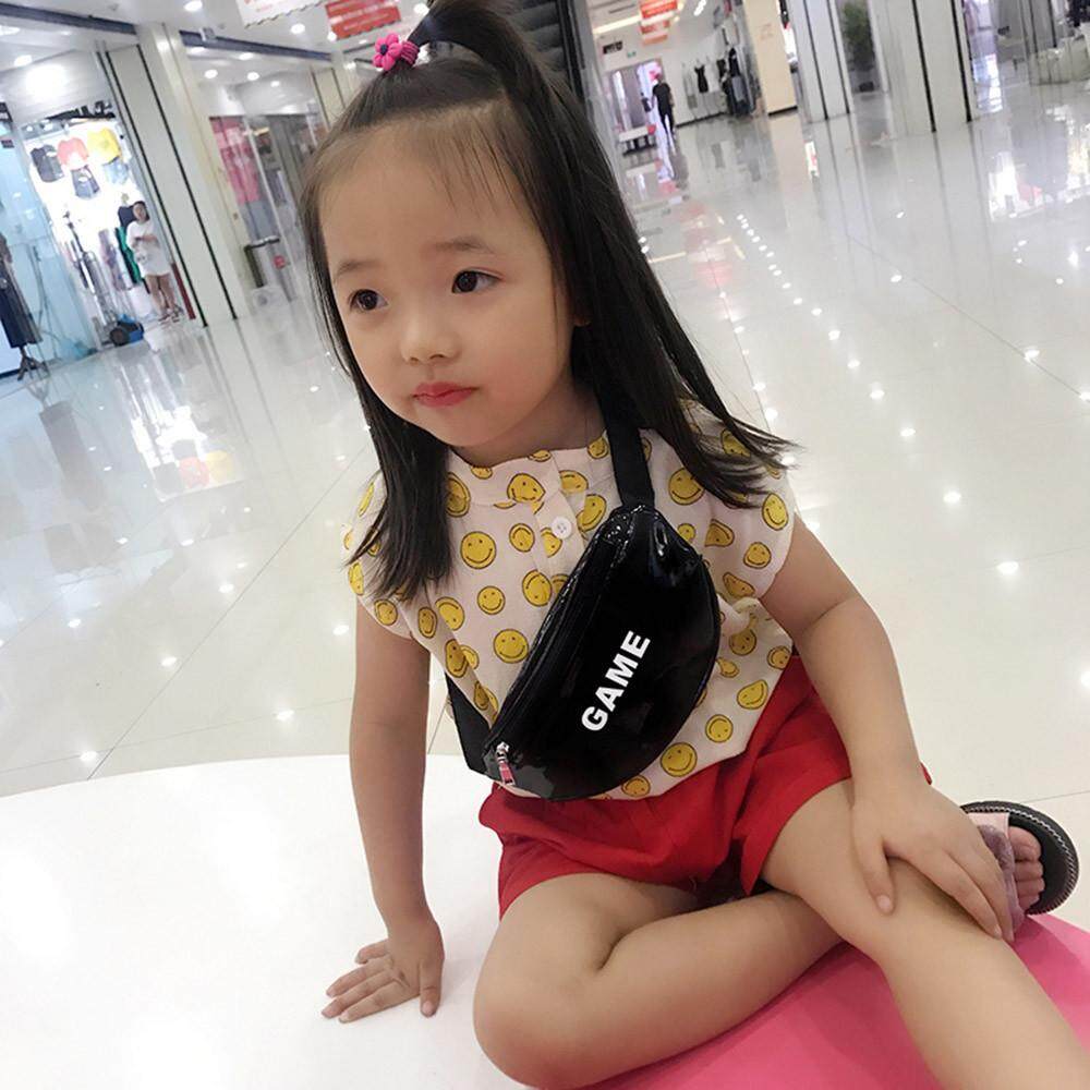 น่ารักนักเรียนกลางแจ้งเด็กเด็กชายเด็กหญิงตัวอักษรพิมพ์กระเป๋าสะพายข้างกระเป๋าคาดหน้าอกกระเป๋าโทรศัพท์