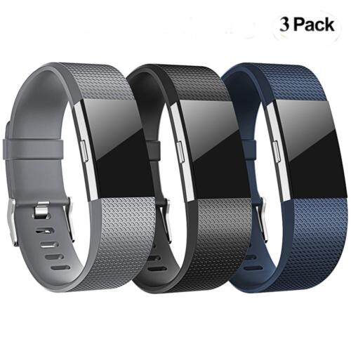 Outops 3 ชิ้น/เซ็ตเปลี่ยนสายรัดข้อมือสำหรับ Fitbit Charge 2 สายรัดซิลิโคนสายคล้อง