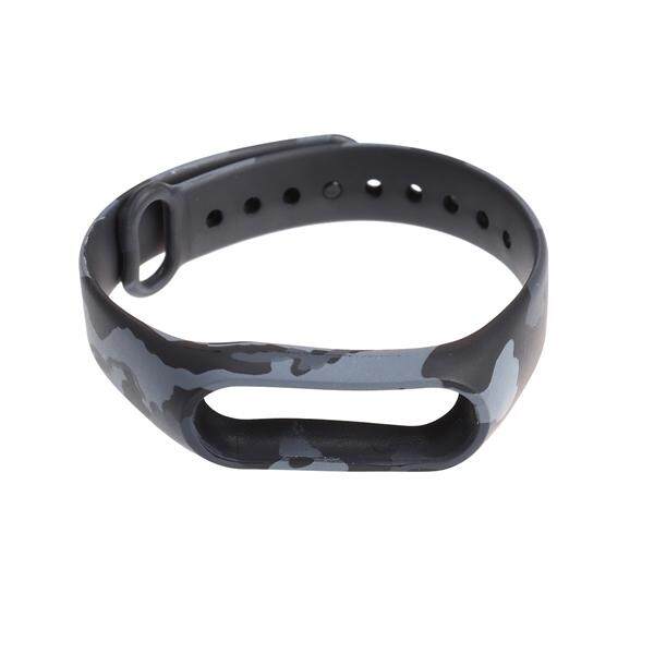 สายรัดข้อมือ Armband การพิมพ์สายรัดข้อมือสายนาฬิกาข้อมือสำหรับ Apple Watch Vervanging Smartband สำหรับ Xiaomi 2 (Camouflage สีเทา)