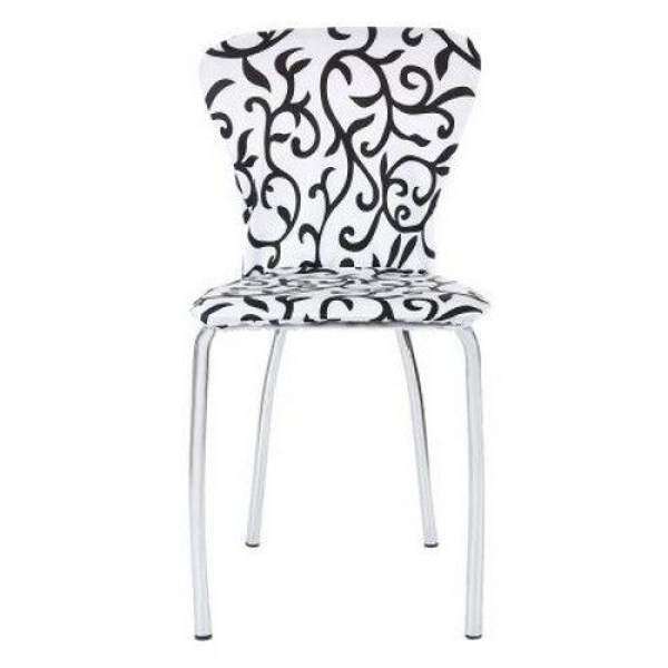 Spandex Stretch Washable Dining Chair Cover for Hotel Restaurant Weddings Banquet Folding Decoration (WHITE AND BLACK)