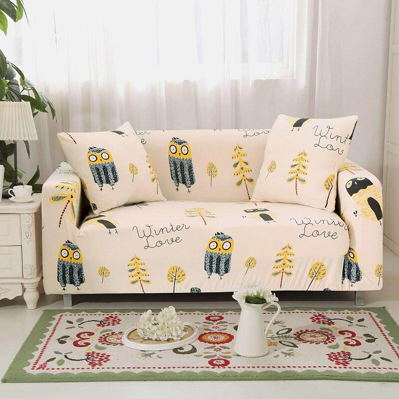 Sheleep 4 ที่นั่งแฟชั่นพิมพ์ปฏิกิริยาผ้าคลุมโซฟายืดผ้าคลุมโซฟาผ้าคลุมโซฟา