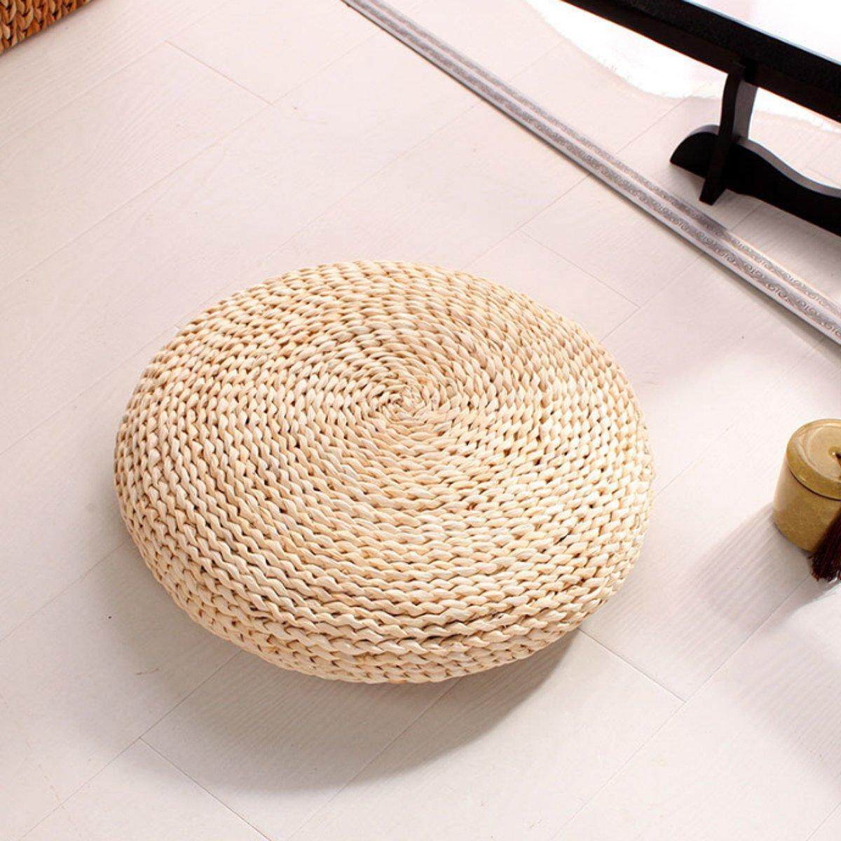 Round Straw Weave Handmade Pillow Floor Yoga Chair Seat Mat Tatami Cushion # 60cm Round Straw Weave Handmade Pillow Floor Yoga Chair Seat Mat Tatami Cushion # 60cm