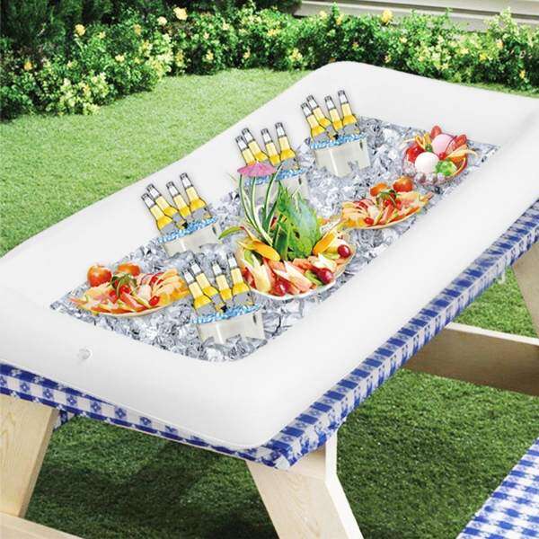 Summer Portable Inflatable Buffet Fruit Salad Serving Bar Food Beverage Cooler Cup Drink Holder Pool Float Party Decorations Toys Accessories - intl