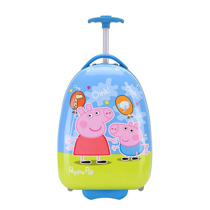 New cartoon cute one-way egg shell schoolbag children 16-inch pull pole luggage suitcase, children's bag, backpack, cartoon bag, pull pole bag, double shoulder bag, anti-loss bag