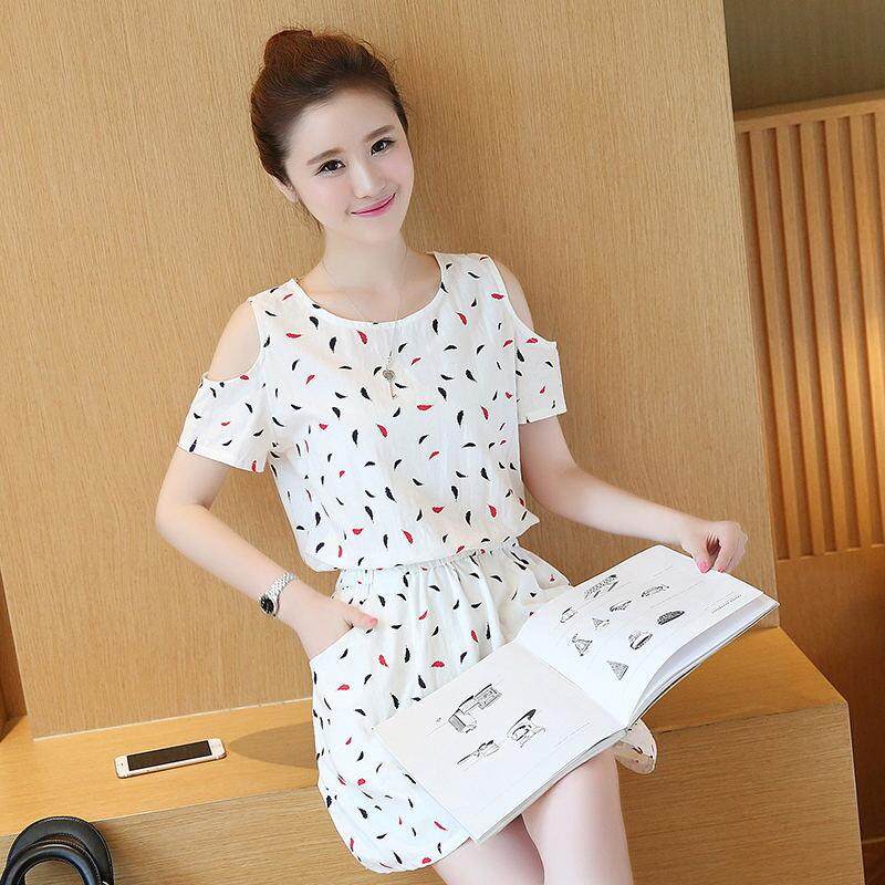Summer new Korean girls slim fashion print loose dress Summer new Korean girls slim fashion print loose dress