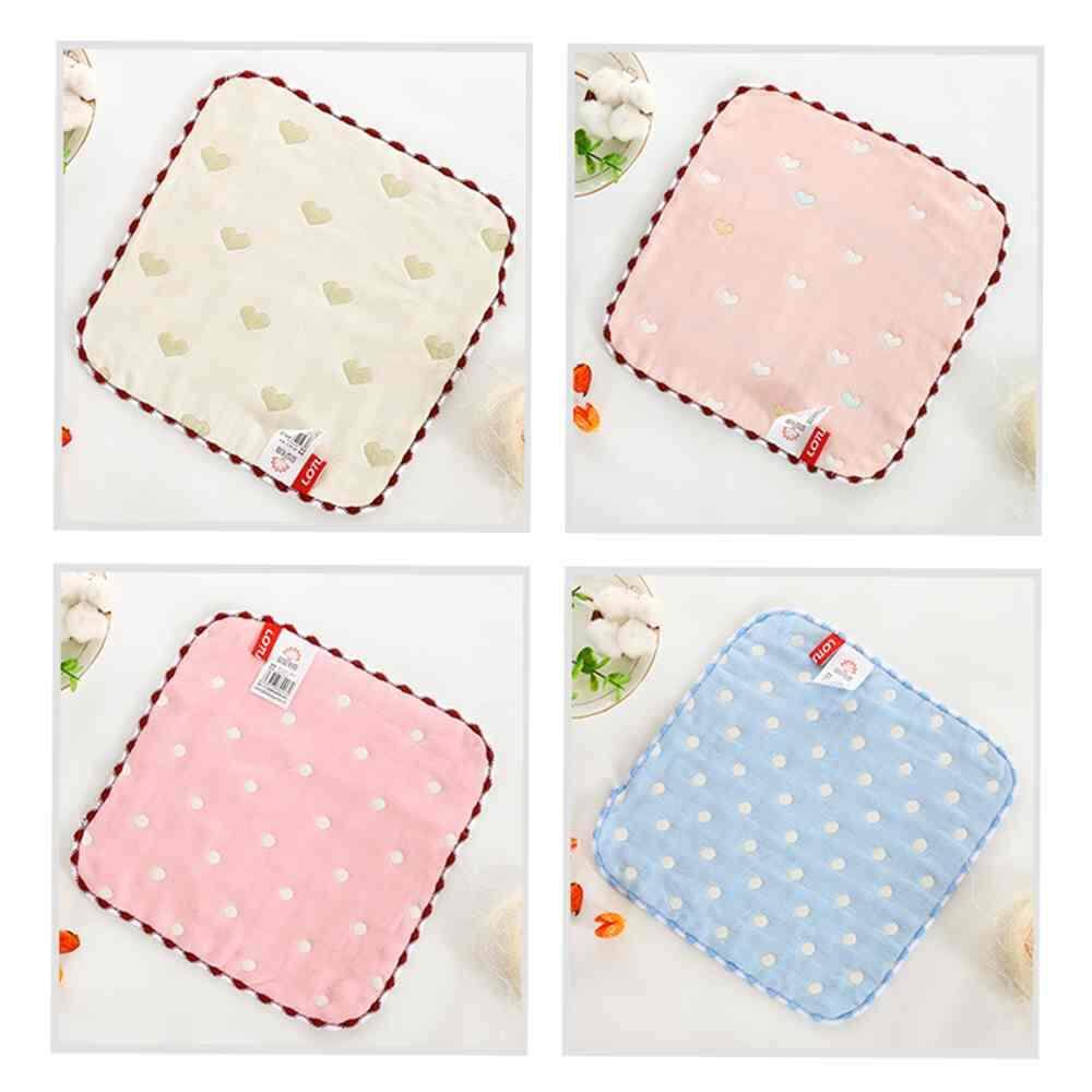 Poya 1 ชิ้น/ล็อตเด็ก Washcloth ผ้าขนหนูเช็ดหน้าเด็กเครื่องซักผ้ามือน่ารักการ์ตูนเช็ดเสื้อผ้าทำความสะอาดผ้าฝ้าย 3 ชั้นผ้าเช็ดตัว