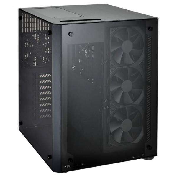 LIAN LI PC-O8WX ALUMINIUM TEMPERED GLASS E-ATX CASING BLACK Malaysia