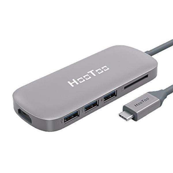 USB C Hub, HooToo USB C Adapter 3.1 with Type C Charging Port, HDMI Output, Card Reader, 3 USB 3.0 Ports for MacBook Pro 2015/2016, Google Chromebook 2016/2017 and more USB C Devices – Space Gray Malaysia