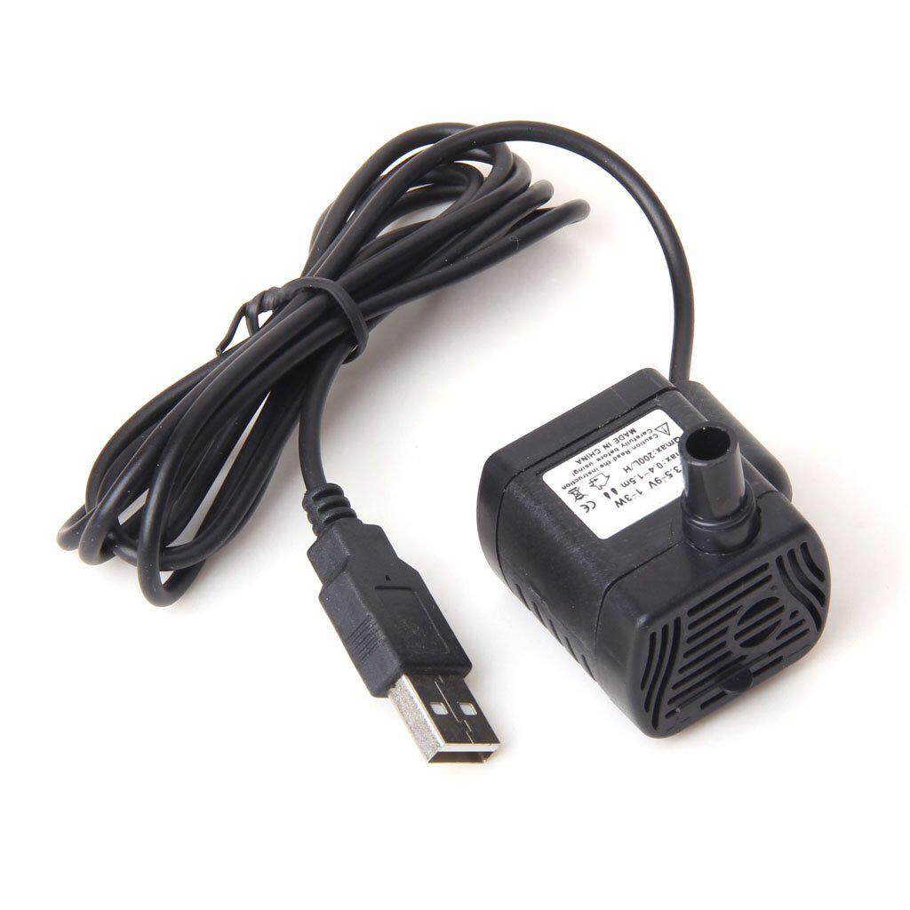 DC 3.5 โวลต์ - 9 โวลต์ 3 วัตต์ USB ปั๊มน้ำแบบจุ่มน้ำพุตู้ปลา Pond PUMP