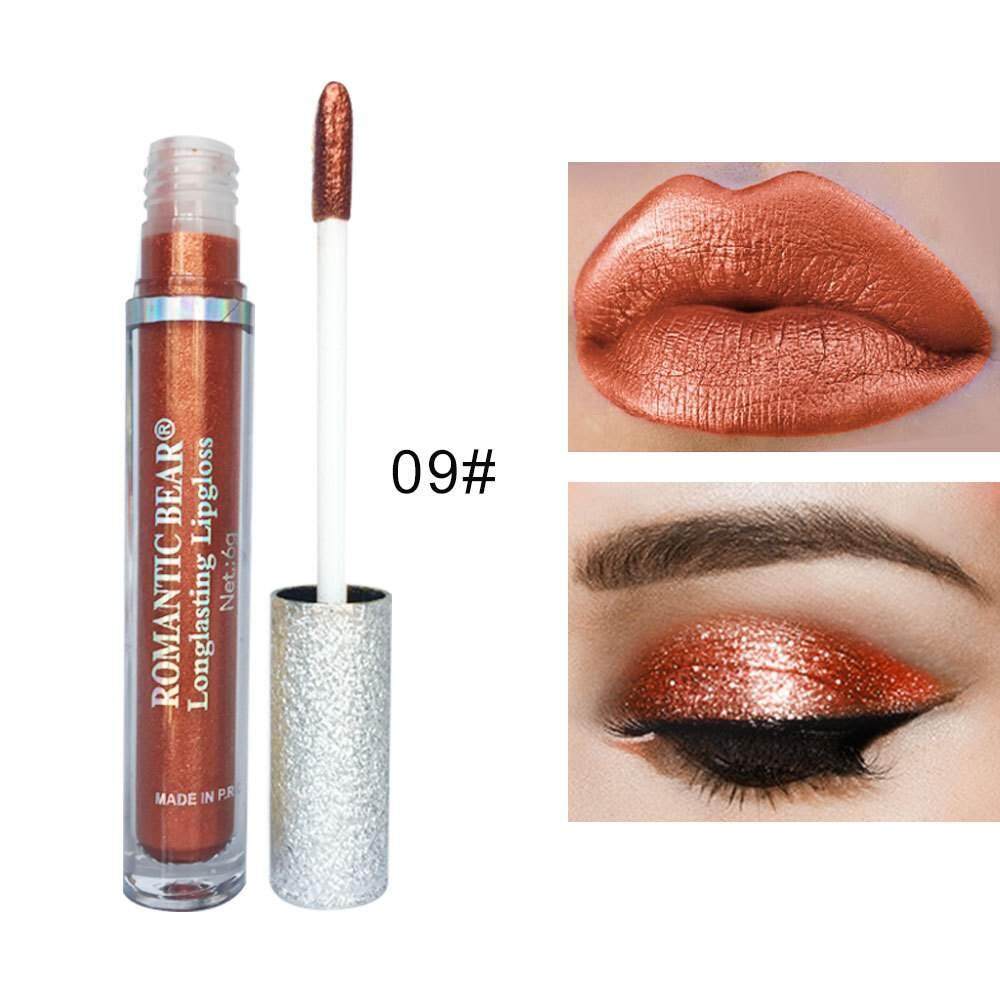 Qooiu ROMANTICBEAR 12 สี Diamond Shine Serie Lipgloss อายแชโดว์ 2 In 1 Glitter Pigment Lipgloss LIPS Eyes Qooiu ROMANTICBEAR 12 สี Diamond Shine Serie Lipgloss อายแชโดว์ 2 In 1 Glitter Pigment Lipgloss LIPS Eyes