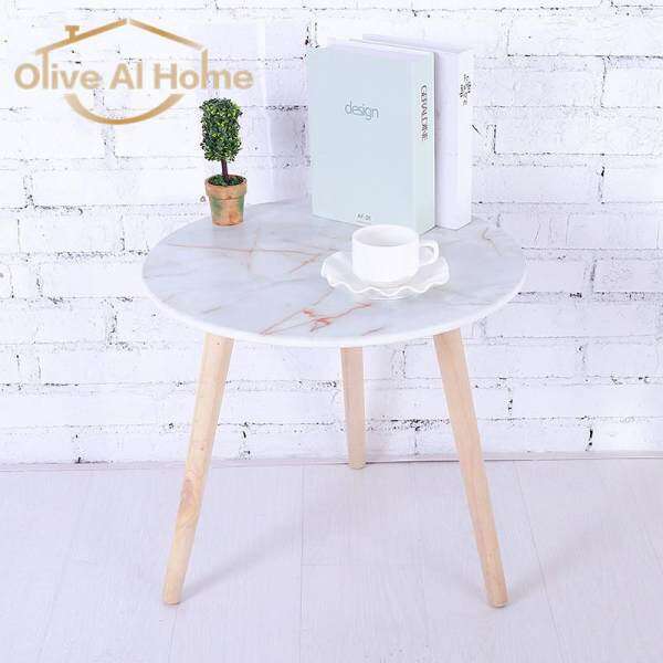 Modern Wood Round Coffee Snack Side End Tea Table Bedside Hallway Furniture By Olive Al Home