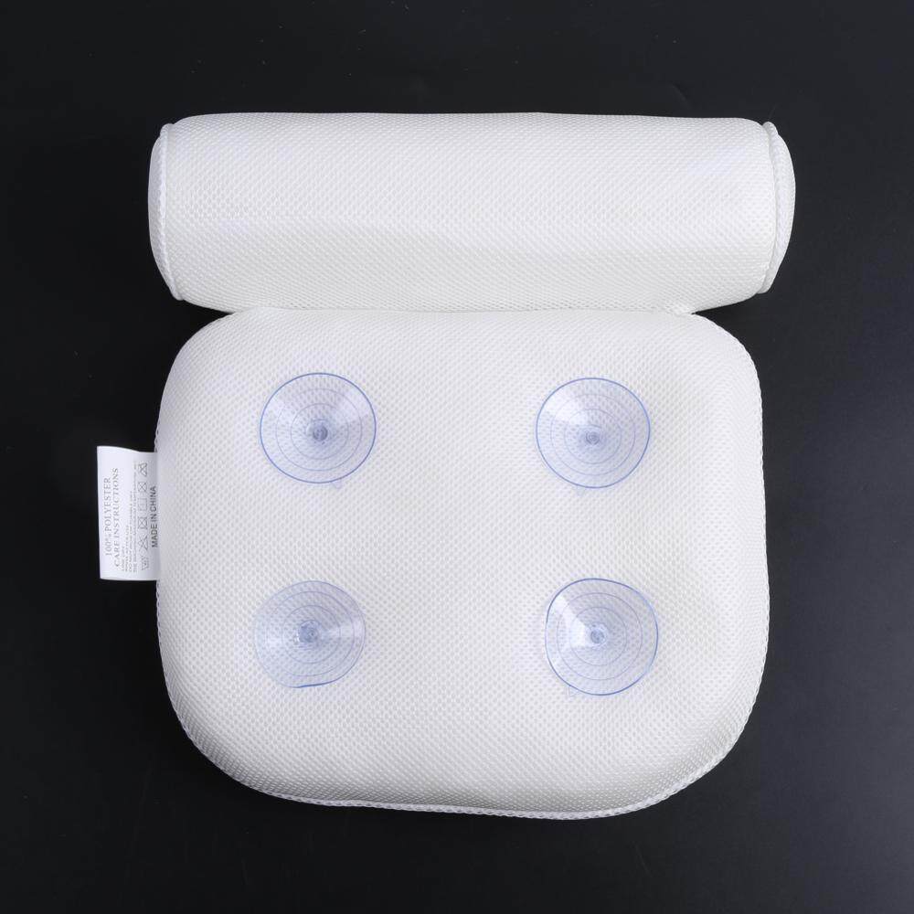 3D Mesh Spa Non-Slip Cushioned Bath Tub Spa Pillow Bathtub with Suction Cups for Neck and Back - intl