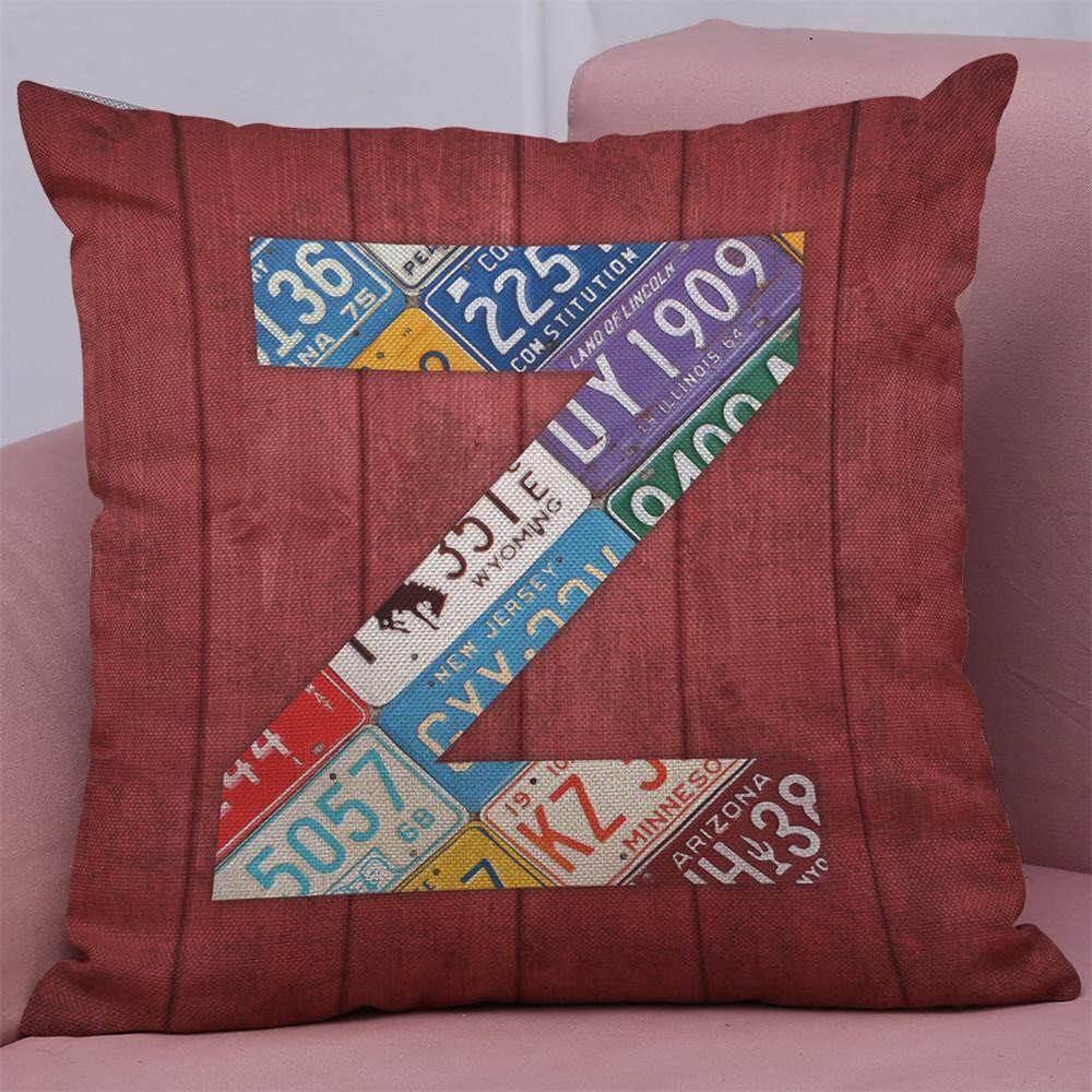Hotilystore Home Decor ปลอกหมอนตัวอักษรภาษาอังกฤษโยนปลอกหมอน
