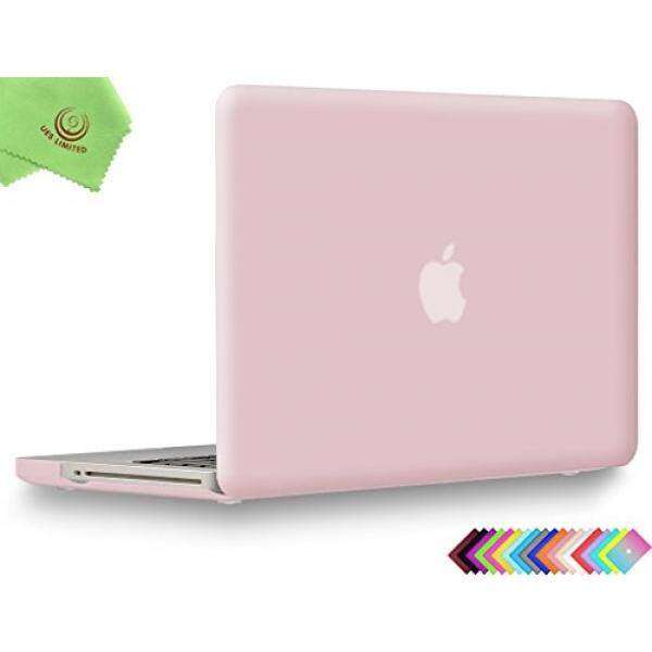 UESWILL Smooth Soft-Touch Matte Hard Shell Case Cover for MacBook Pro 13 with CD-ROM (Non-Retina) (Model A1278) + Microfibre Cleaning Cloth, Rose Quartz Malaysia