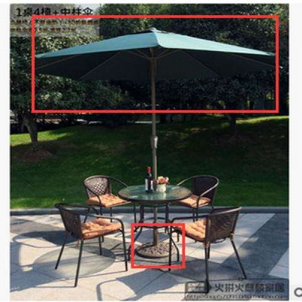 Garden Courtyard Rattan Chair Glass Table With Umbrella Outdoor Garden Courtyard Rattan Chair Glass Table With Umbrella Outdoor Furniture Patio Dining Set Philippines