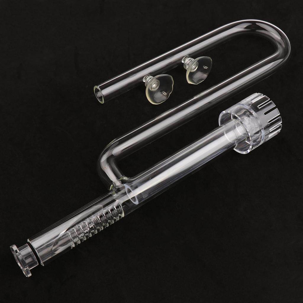 BolehDeals Clear Glass Lily Violet Pipe Inflow for Planted Aquarium Fish Tank 2#-L