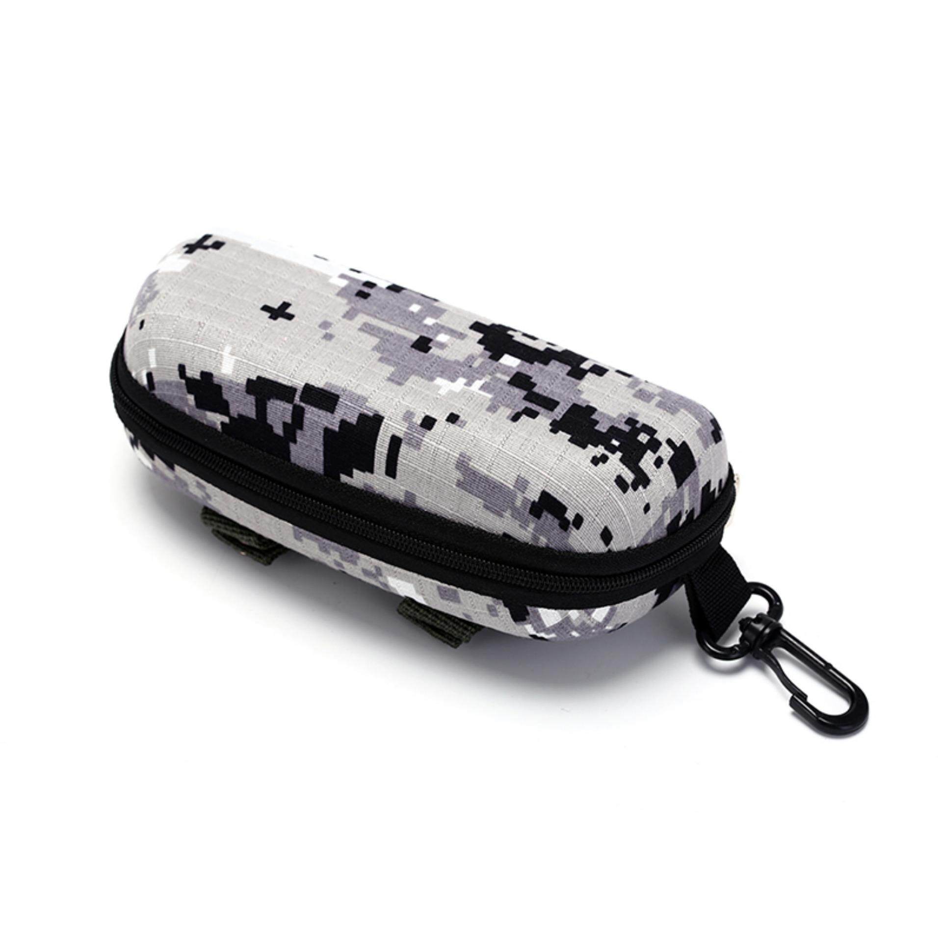 Eyeglasses Case Nylon Tactical Molle Sunglasses Carrying Hard Case With Clip Grey Eyeglasses Case Nylon Tactical Molle Sunglasses Carrying Hard Case With Clip Grey