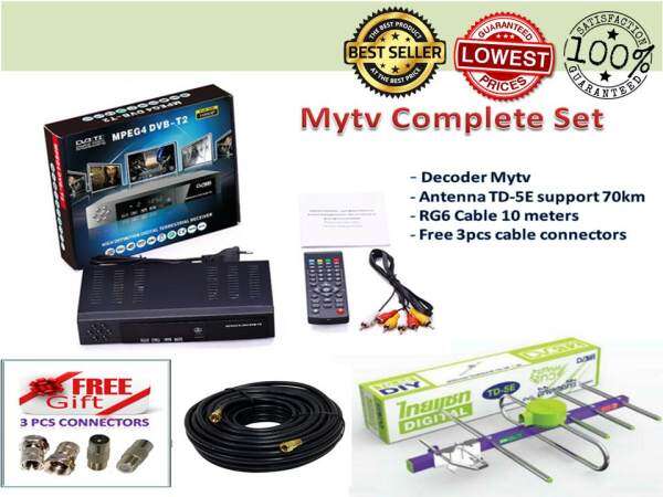 ( Ready Local Stock ) Mytv Full Complete Set ( Decoder + Antenna + Cable ) Malaysia