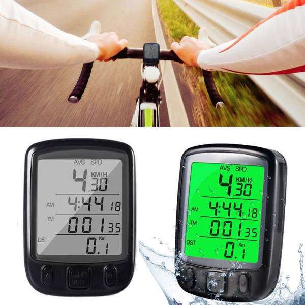 beautymaker Waterproof LCD Backlight Cycle Bicycle Bike Computer Odometer Speedometer