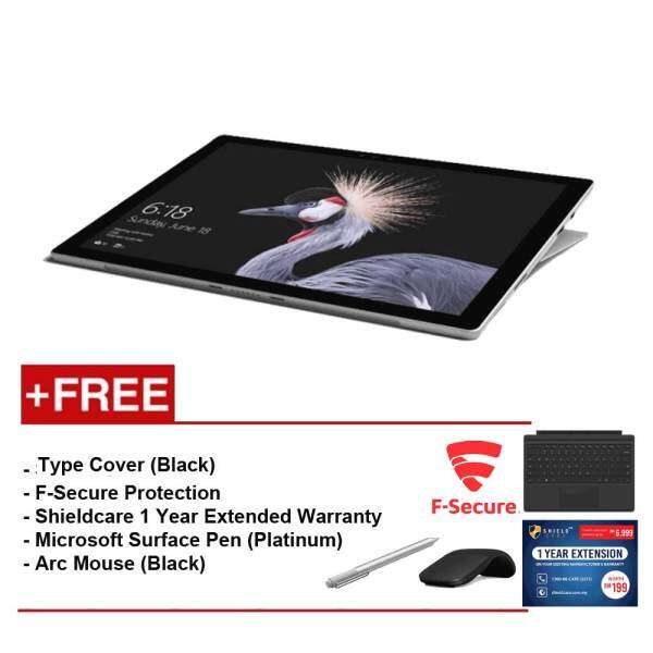 NEW Microsoft Surface Pro-Core i5 8G/256GB Free Surface Pro Type Cover(Black)+ ArcMouse(Black)+ Shieldcare 1 Year Extended Warranty+ F-Secure EndPoint Protection+ Microsoft Surface Pen (Platinum) Malaysia