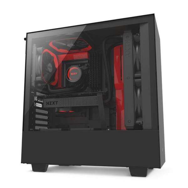 NZXT H500 Mid Tower ATX Case Black & Red Malaysia