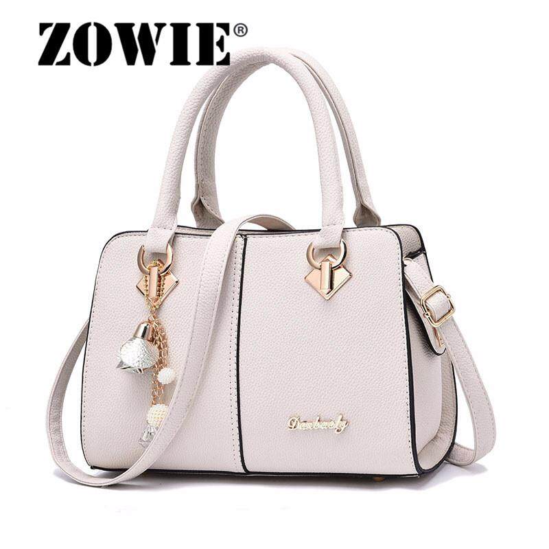 ZOWIE หนังแท้แฟชั่นหญิง Totes ไหล่กระเป๋าสะพายข้างสำหรับผู้หญิงกระเป๋าถือหนังสำหรับสตรีกระเป๋าสะพายข้างใหญ่ด้านบน