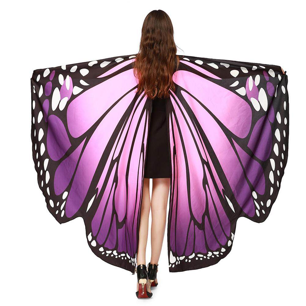 Hiqueen สุภาพสตรีผ้านุ่มปีกผีเสื้อผ้าคลุมไหล่ Cappa Fairy Nymph Pixie Tippet ชุดงานปาร์ตี้ตกแต่งผ้าพันคอ