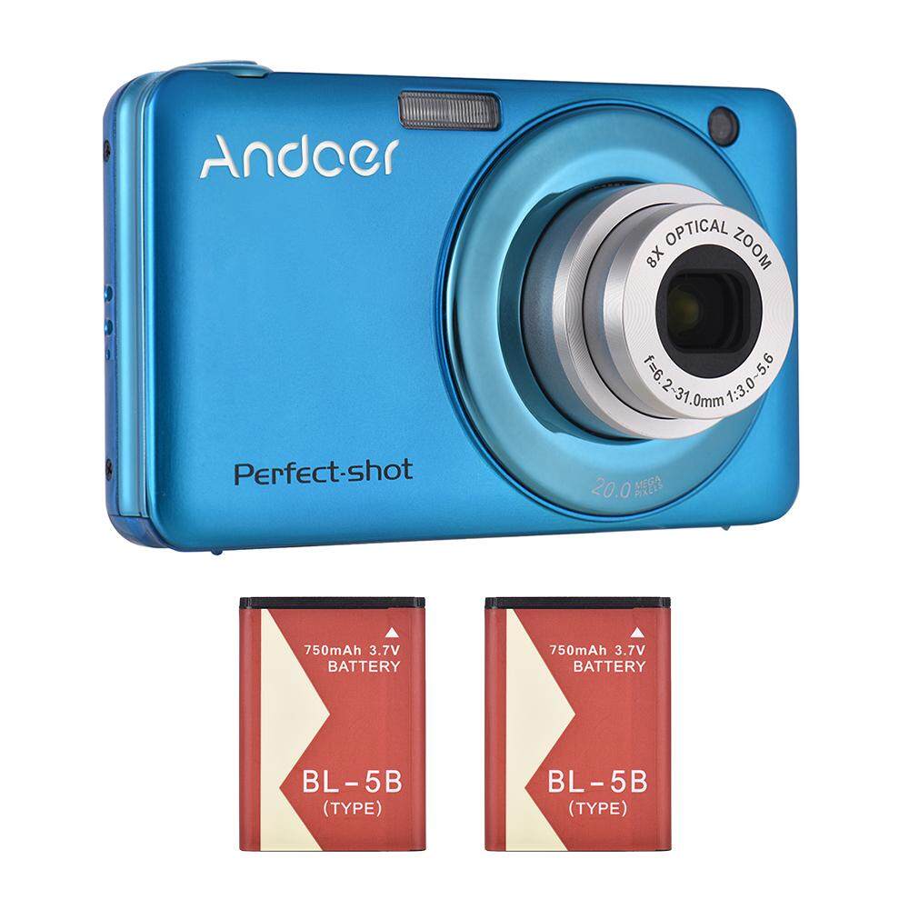 Andoer 20MP 720 จุด HD กล้องดิจิตอลกล้องวิดีโอที่มี 2 ชิ้นแบตเตอรี่ชาร์จ 8X O Ptical และ 4X ดิจิตอลซูมลดการสั่นไหว 2.7 นิ้วจอแอลซีดีหน้าจอเด็กของขวัญคริสต์มาส Andoer 20MP 720 จุด HD กล้องดิจิตอลกล้องวิดีโอที่มี 2 ชิ้นแบตเตอรี่ชาร์จ 8X O Ptical และ 4X ดิจิตอลซูมลดการสั่นไหว 2.7 นิ้วจอแอลซีดีหน้าจอเด็กของขวัญคริสต์มาส