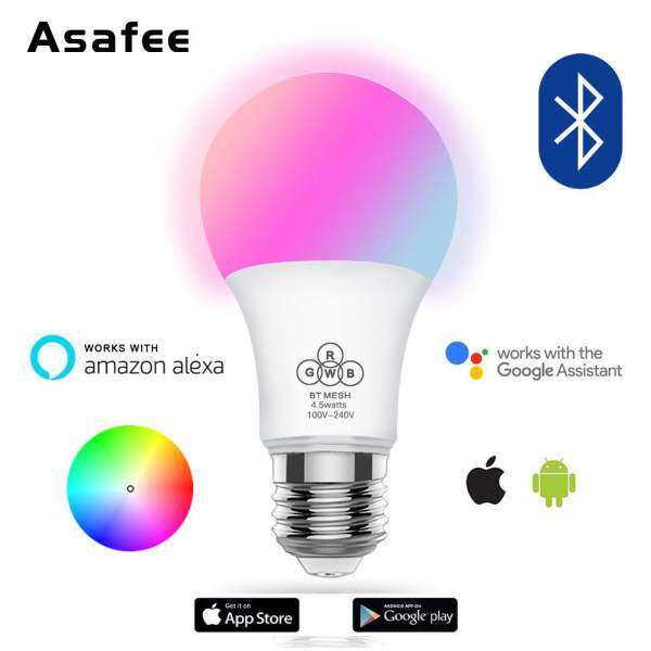 2018 Mesh Bluetooth 4.5W E27 RGBW led light bulb Bluetooth 4.0 smart lighting lamp color change dimmable AC100-240V for party