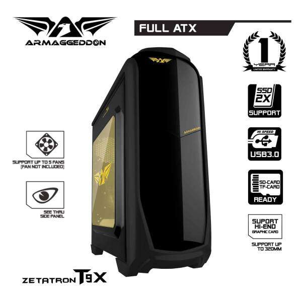 (CLEARANCE) Armaggeddon Zetatron T9X Gaming PC Chassis (Black) Malaysia